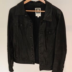 Leather Jacket- G Star Raw- black- size medium